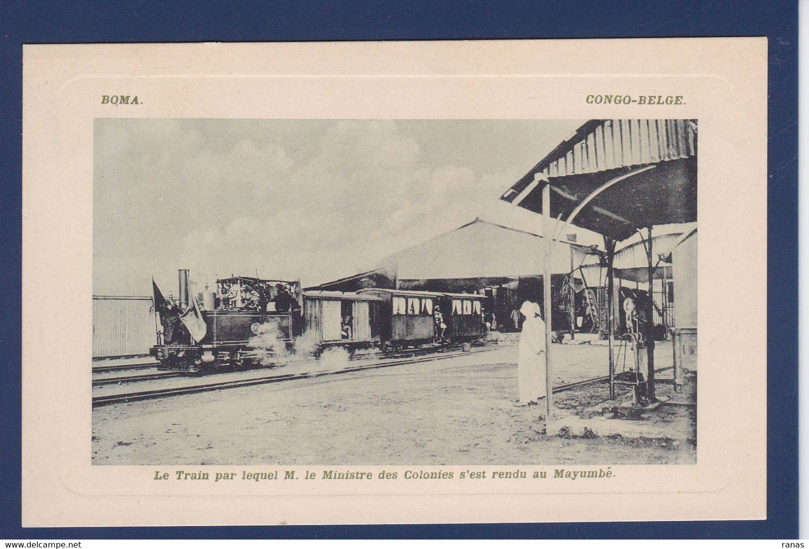 CPA Congo Belge BOMA Train Gare Chemin De Fer Non Circulé - Congo Belge