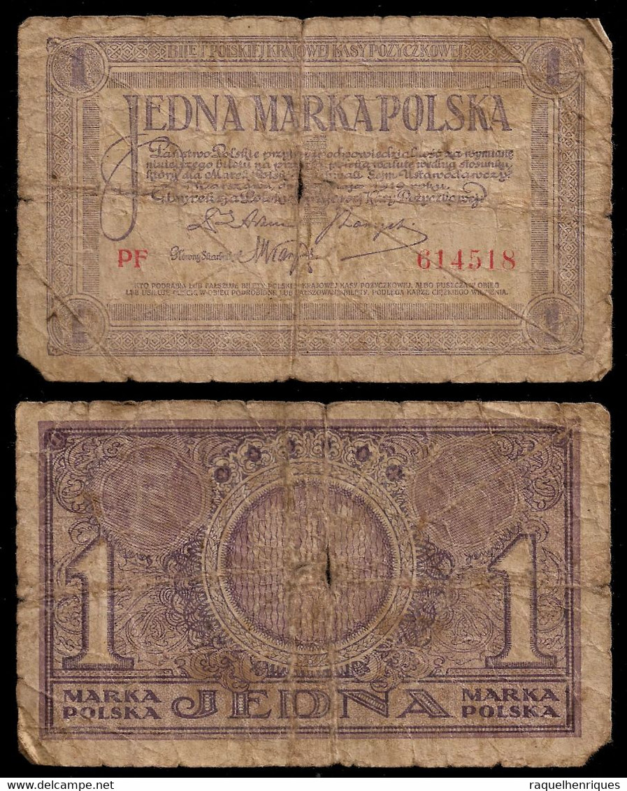 POLAND BANKNOTE - 1 MARKA 1919 P#19 VG/F (NT#04) - Pologne