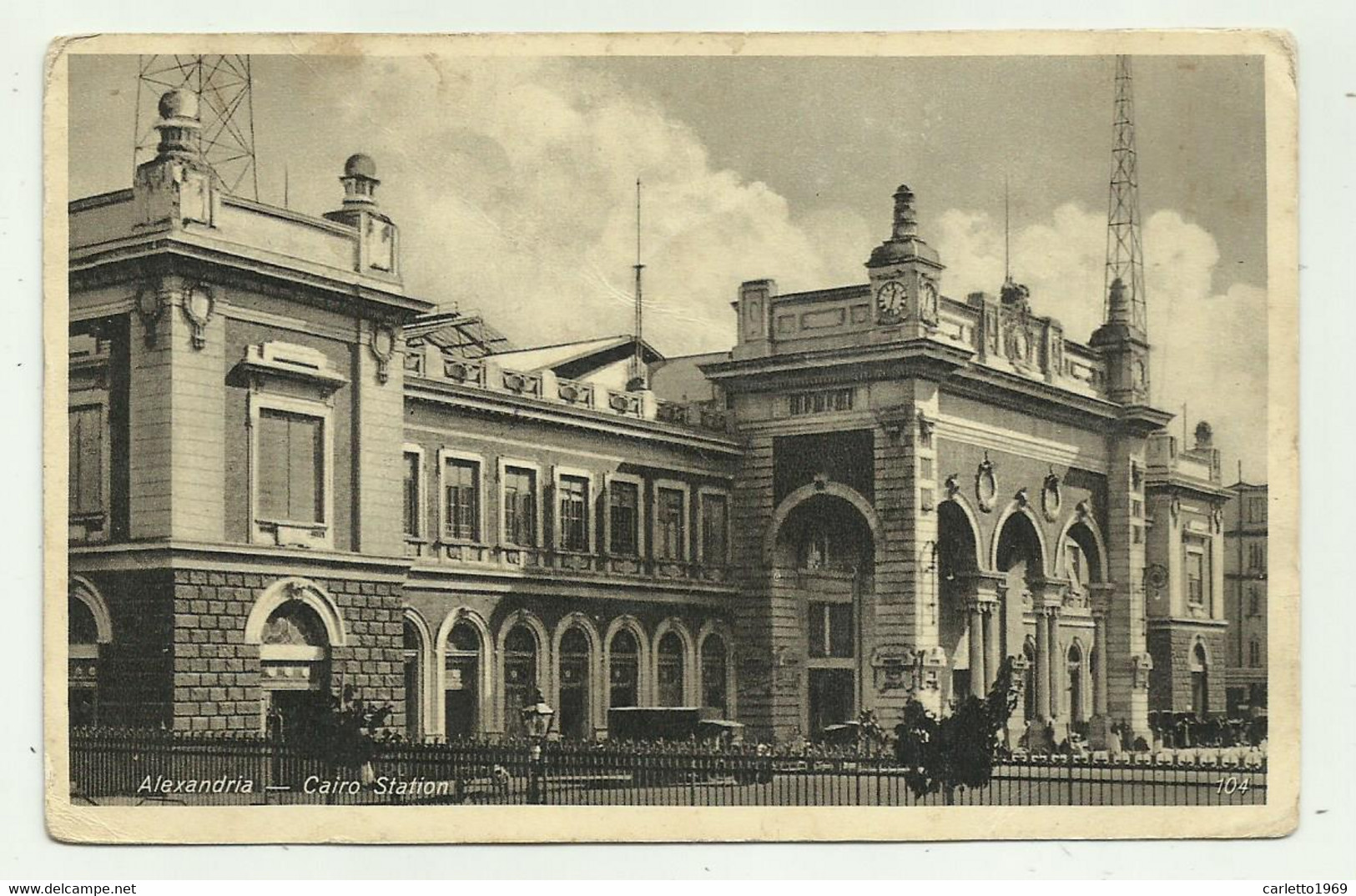 ALEXANDRIA - CAIRO STATION 1932 VIAGGIATA   FP - Le Caire