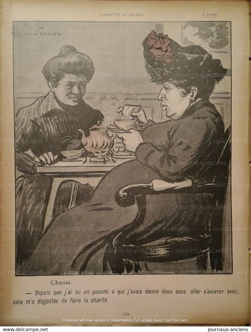 1901 L'ASSIETTE AU BEURRE N° 21 - WILLETTE - MALTESTE - HUARD - SANCHA - CADEL - JOUVE - BARCET - D'OSTOYA - PLUMET ETC.