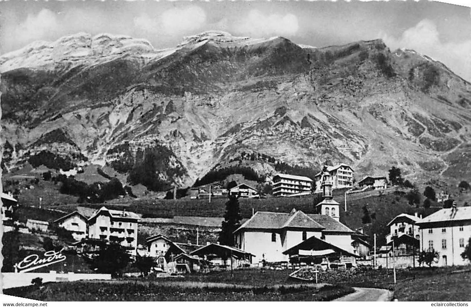 La Giettaz               73       Vue Générale Et Massif De La Chaîne     (voir Scan) - Andere & Zonder Classificatie