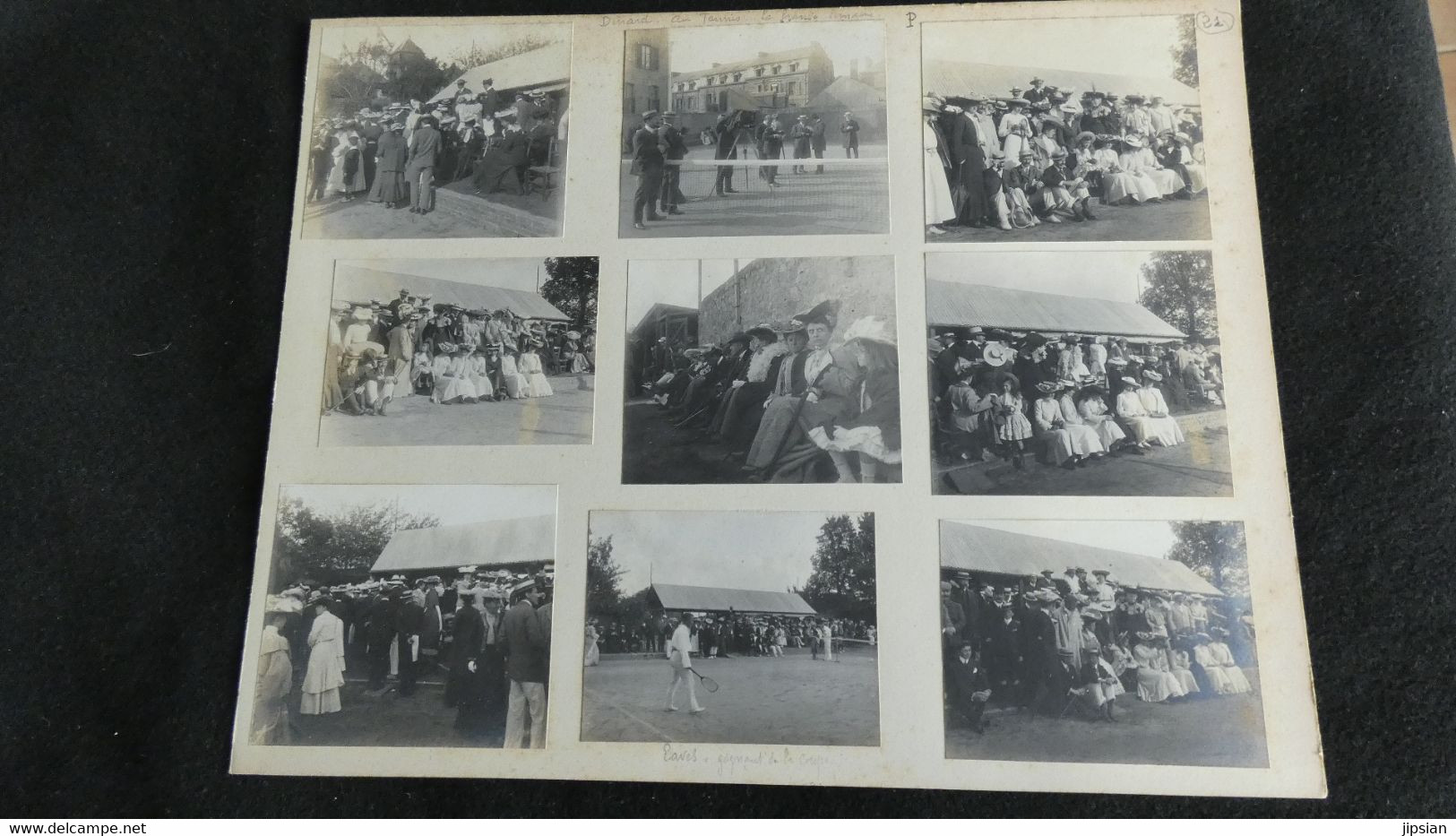 Lot De 9 Photos Originales C. 1900  Dinard Au Tennis , La Grande Semaine  (21) KX - Ancianas (antes De 1900)