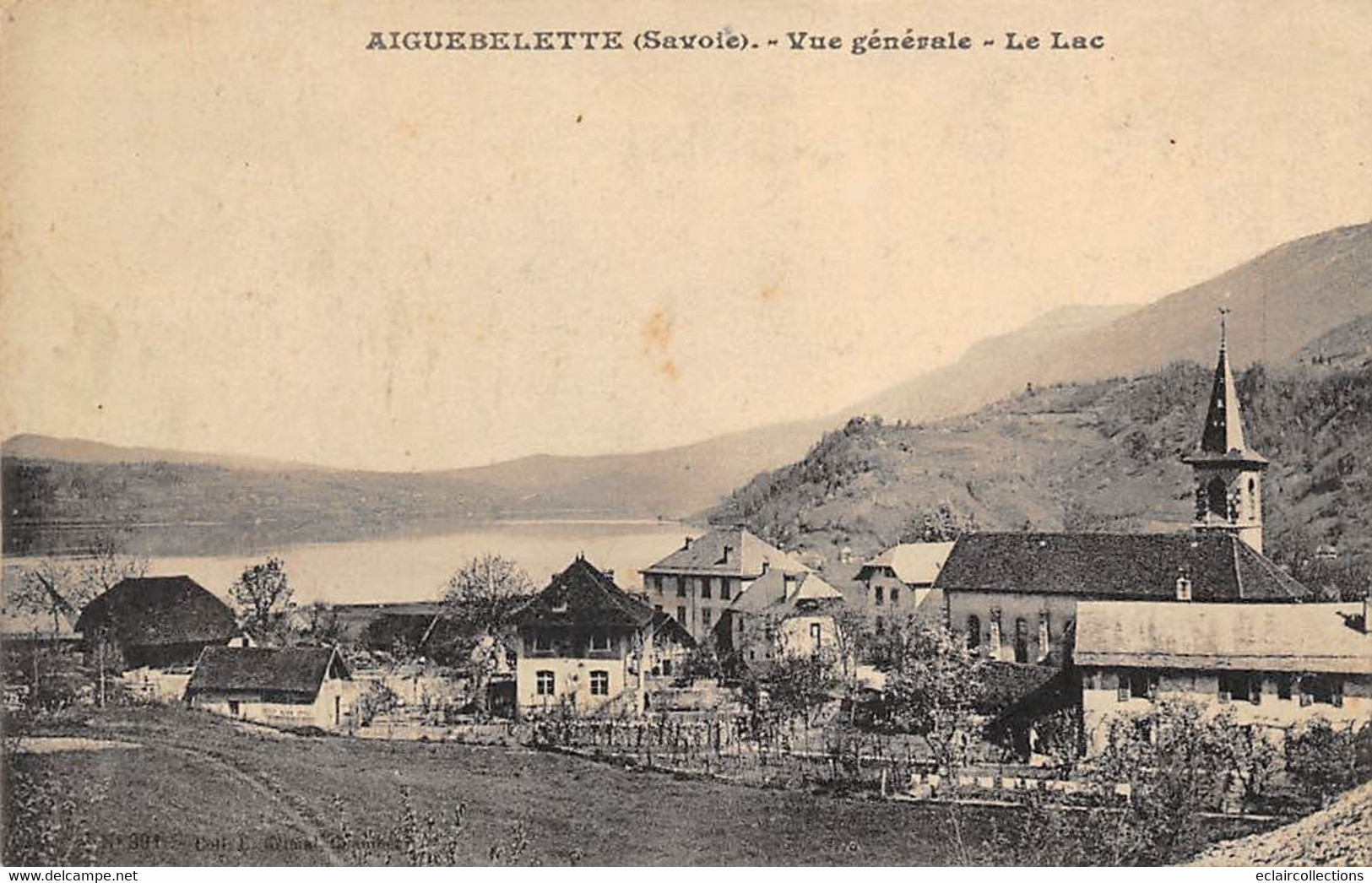 Aiguebelette         73       Vue Générale    Le Lac         (voir Scan) - Autres & Non Classés