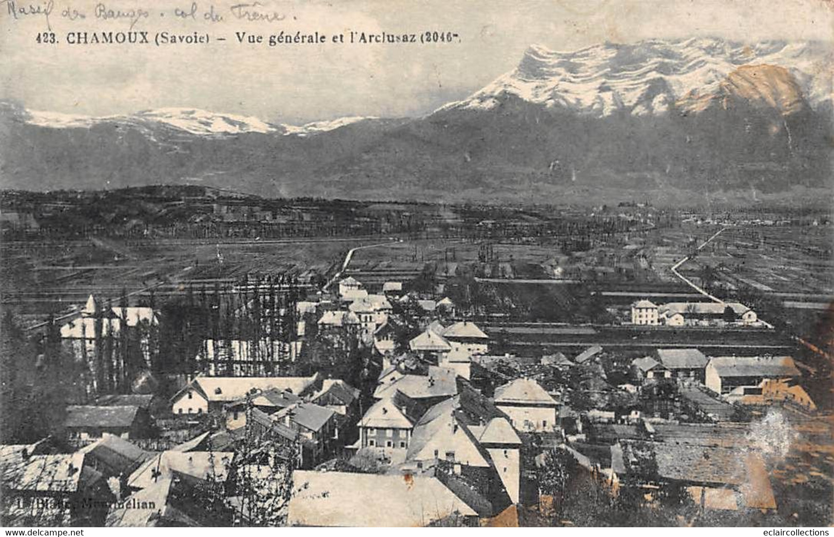 Chamoux Sur Gelon          73       Vue Générale  Et L'Arclusaz          (voir Scan) - Chamoux Sur Gelon