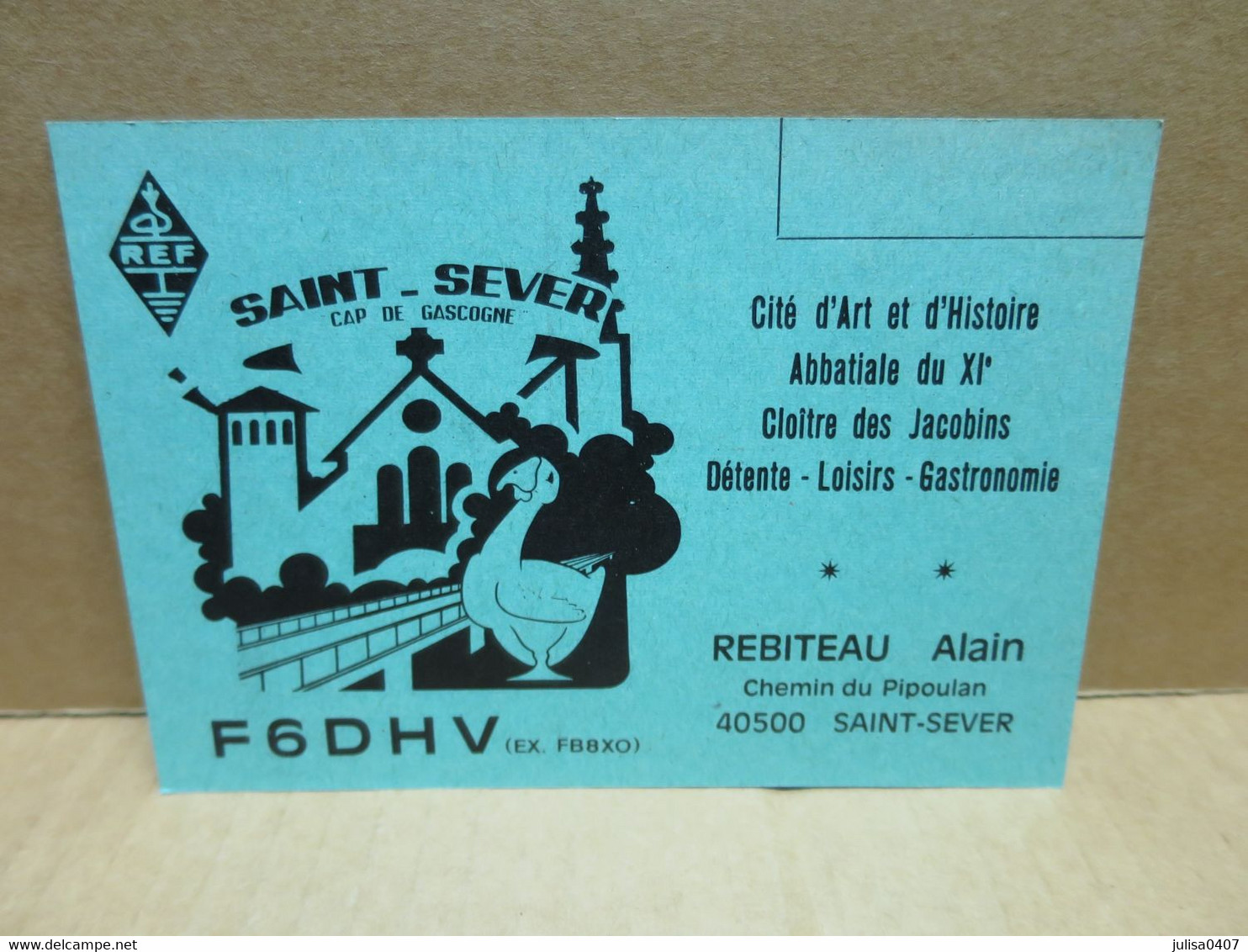 SAINT SEVER (40) Carte Illustrée Radio Amateur - Saint Sever