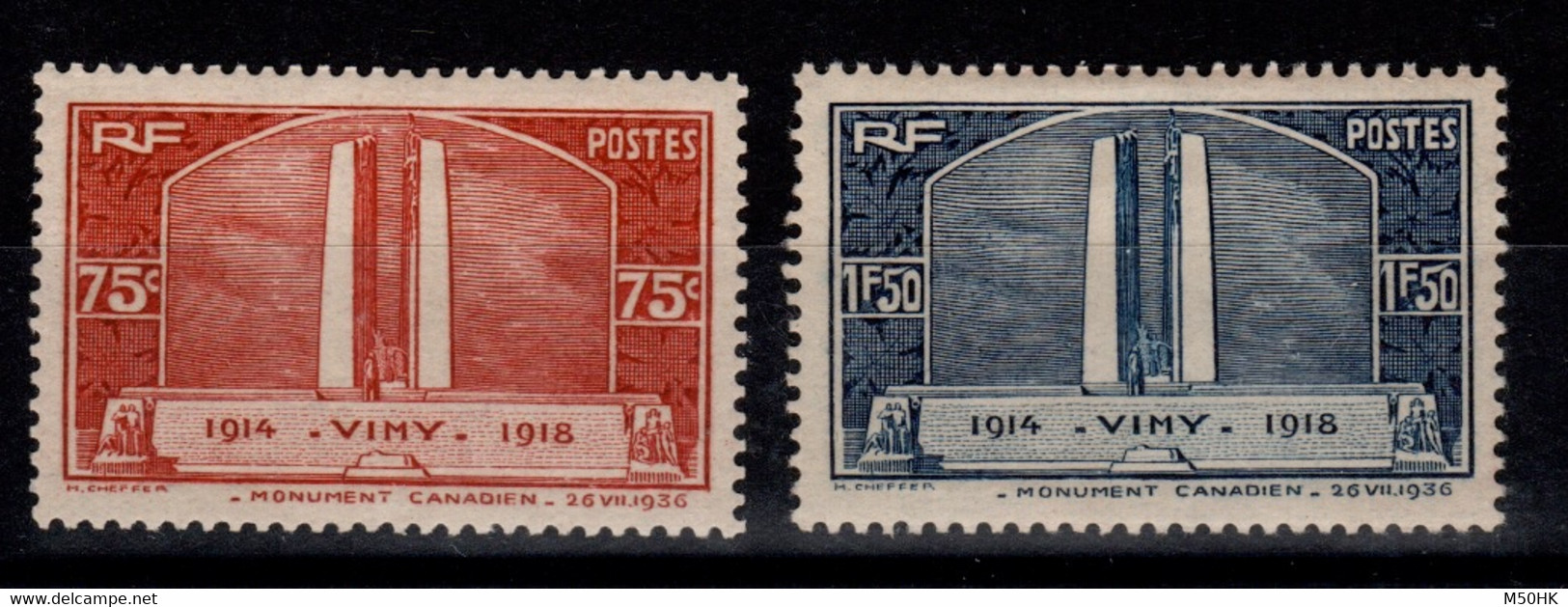 YV 316 & 317 N* Vimy Cote 28 Euros - Nuevos