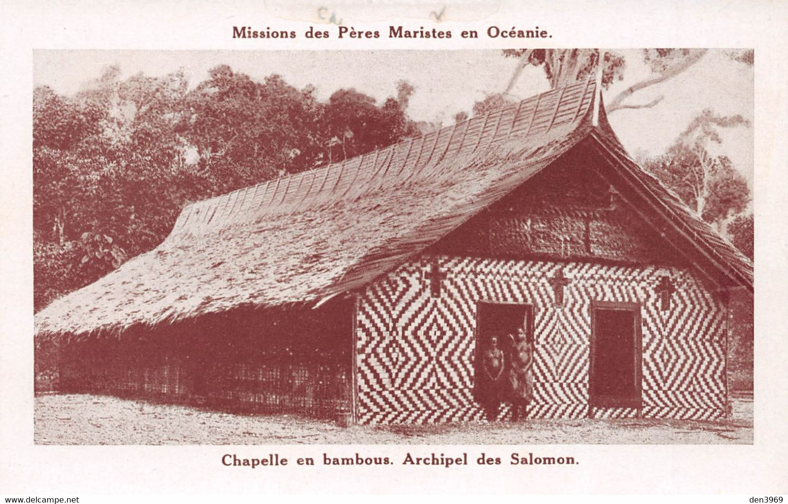 Missions Des Pères Maristes En Océanie - Chapelle En Bambous - Archipel Des SALOMON - Solomon Islands