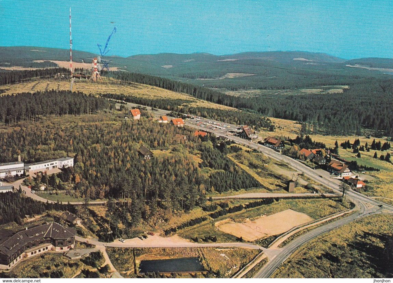 Germany -  Postcard Used 1998 - Torfhaus/Oberharz -   Aerial View - 2/scans - Oberharz