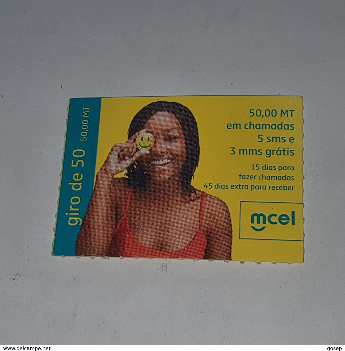 Mozambique-(MZ-MCE-REC-0001B/1)-(3)-SMILE-(54852466328527)-(19/5/2011)-used Card - Moçambique