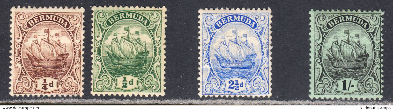 Bermuda 1910-25 Mint Mounted, Wmk Multi CA, SG 44-45,48,51 - Bermudas