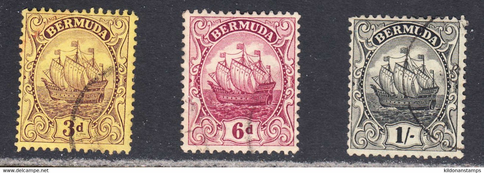 Bermuda 1910-25 Cancelled, Wmk Multi CA, SG 49,50,51a - Bermuda