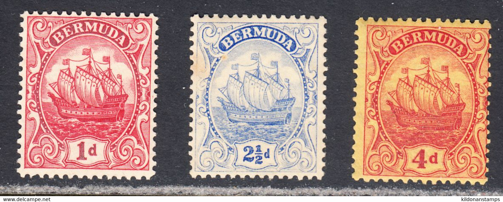 Bermuda 1922-34 Mint Mounted, Wmk Multi Script CA, See Notes, SG 79,82,85 - Bermudas