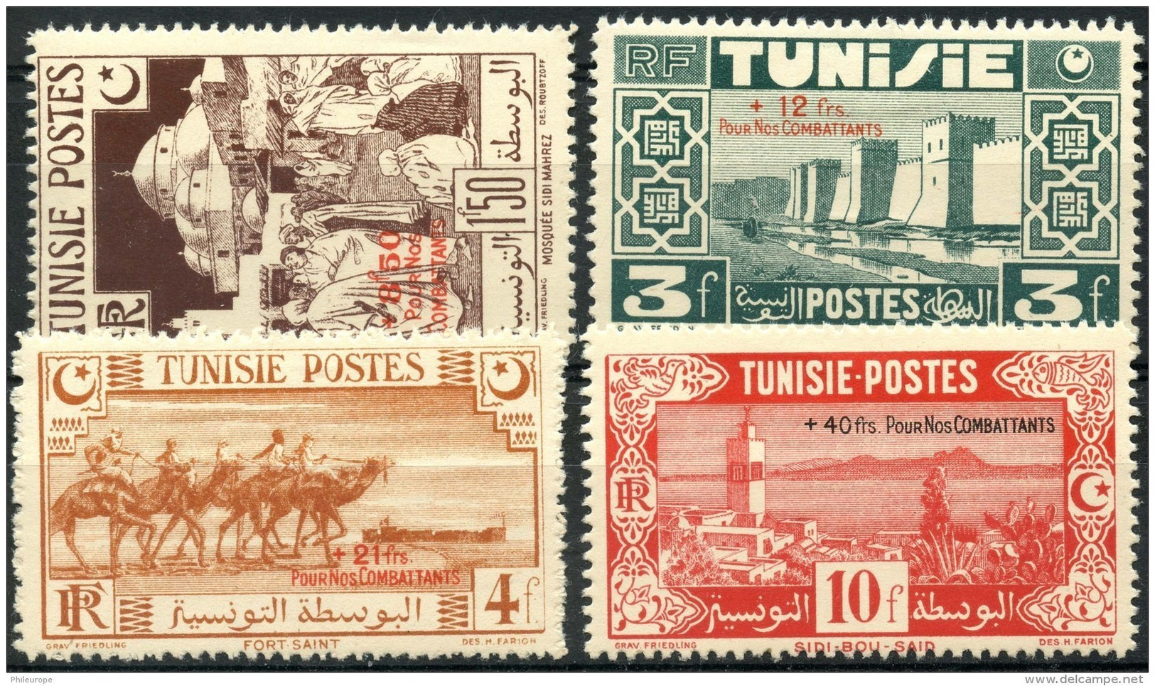 Tunisie (1945) N 269 à 272 * (charniere) - Nuevos