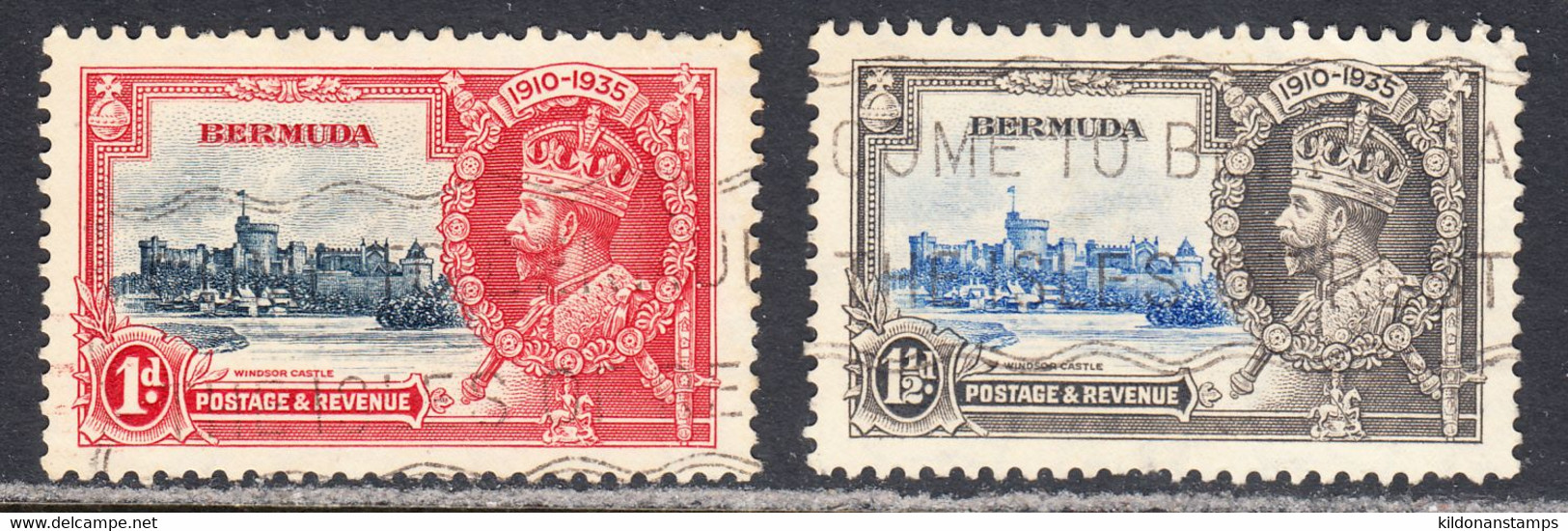 Bermuda 1935 Silver Jubilee, Cancelled, SG 94-95 - Bermuda
