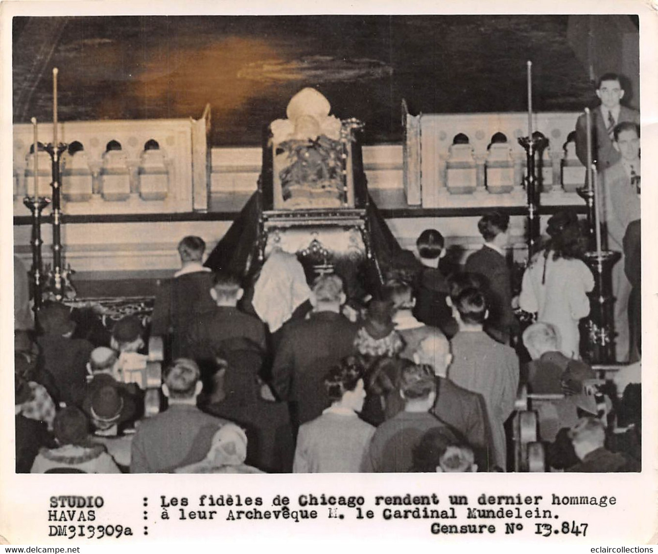 Photographie   : Politique. Chicago Hommage Au Cardinal Mundelein   (voir Scan Et Commentaires) - Geïdentificeerde Personen