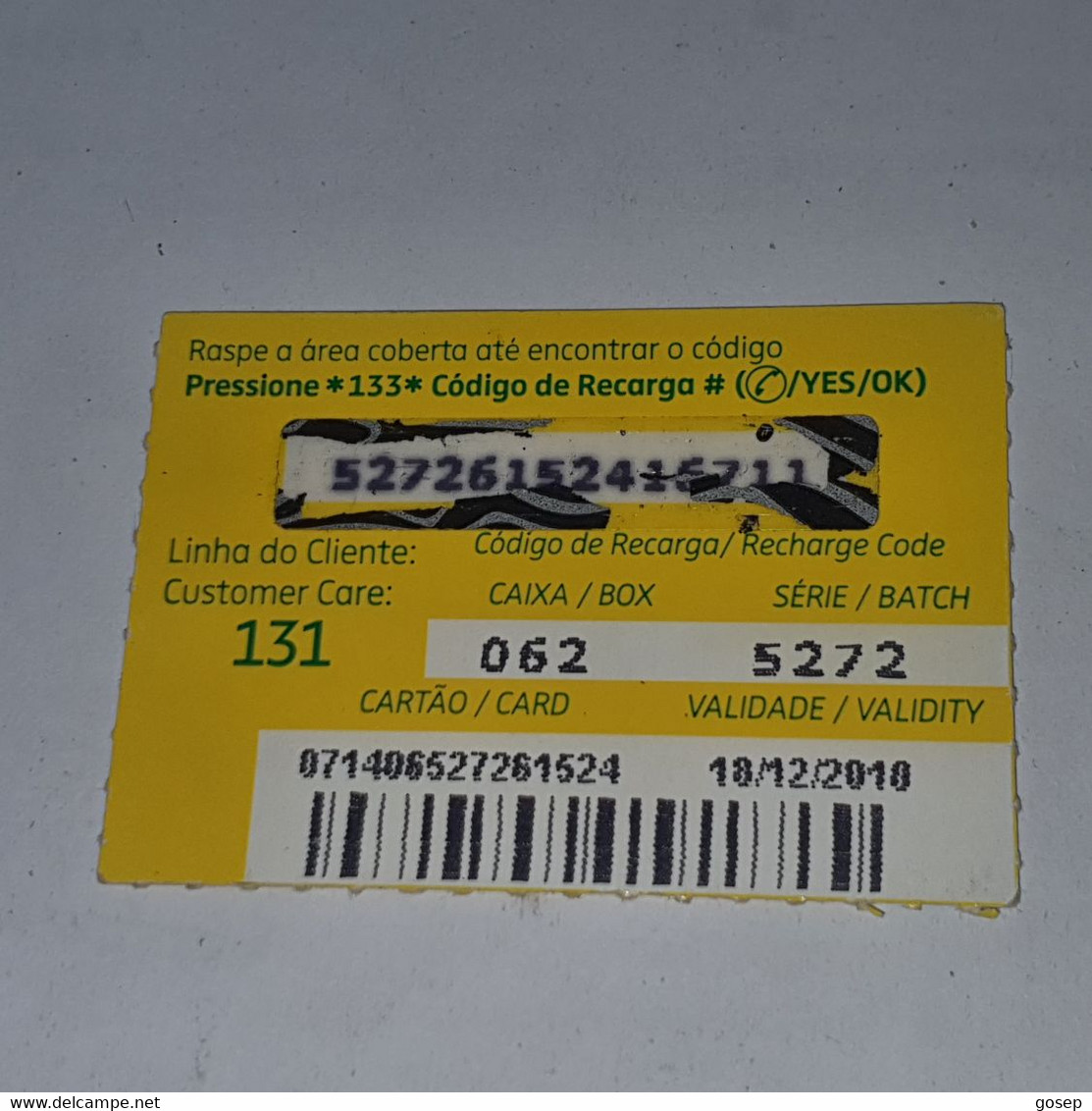 Mozambique-(MZ-MCE-REC-0005/1)-(12)-Giro De 20-(52726152415711)-(18/12/2010)-used Card - Mozambico