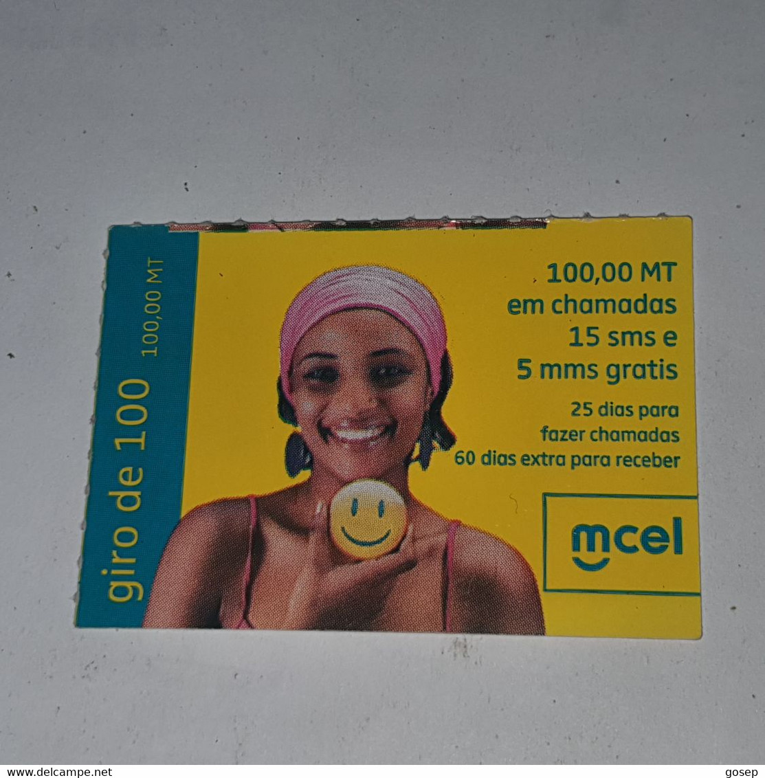 Mozambique-(MZ-MCE-REC-0007B/1)-(17)-Giro De 100-(55118353073116)-(19/5/2011)-used Card - Mozambico