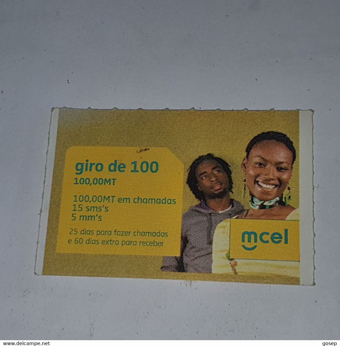 Mozambique-(MZ-MCE-REC-0008/1)-(20)-Giro De 100-(56707339526647)-(16/7/2011)-(look Out Side)-used Card - Mozambique