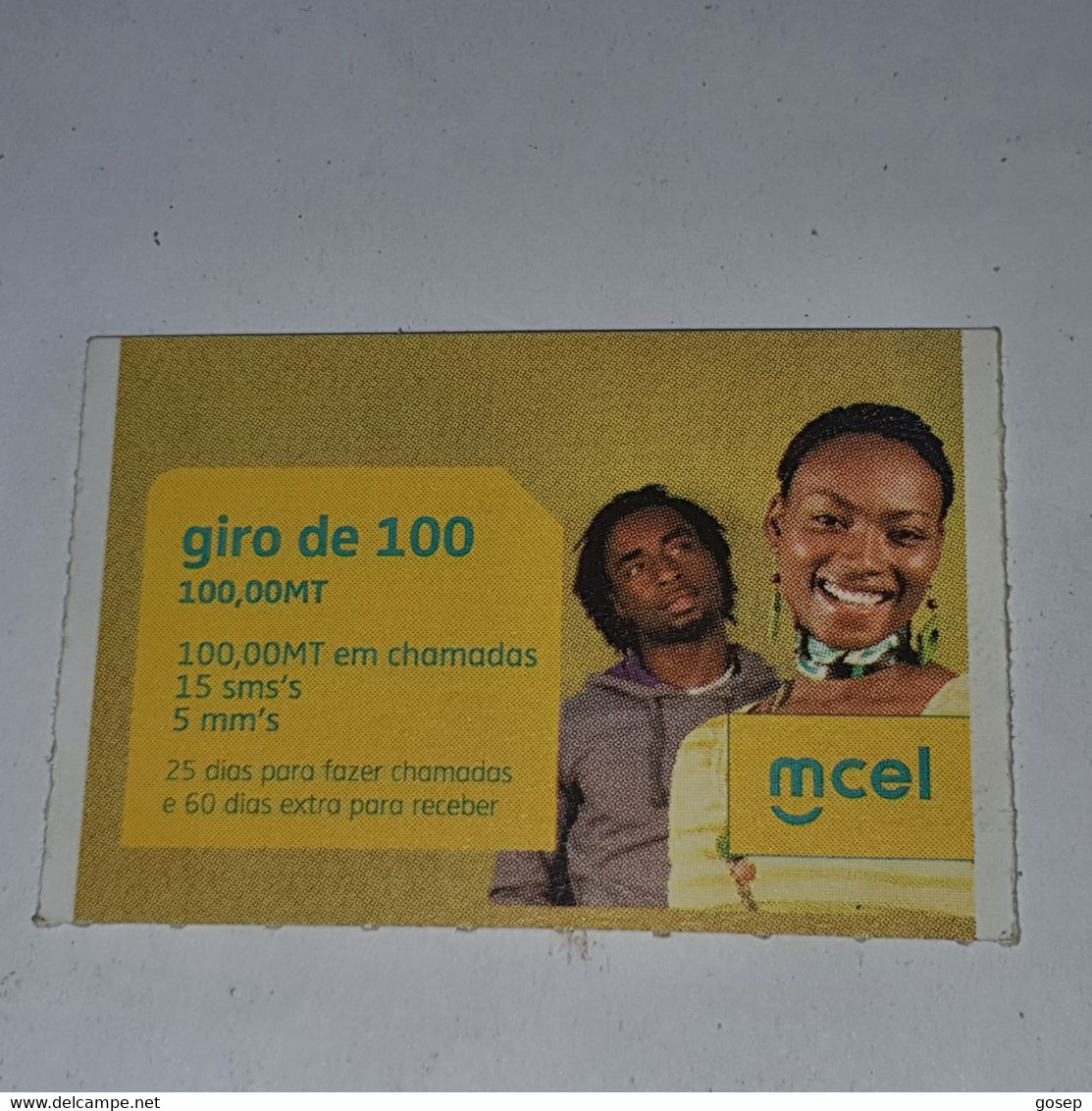 Mozambique-(MZ-MCE-REC-0008/2)-(21)-Giro De 100-(56706035236053)-(16/7/2011)-(look Out Side)-used Card - Moçambique