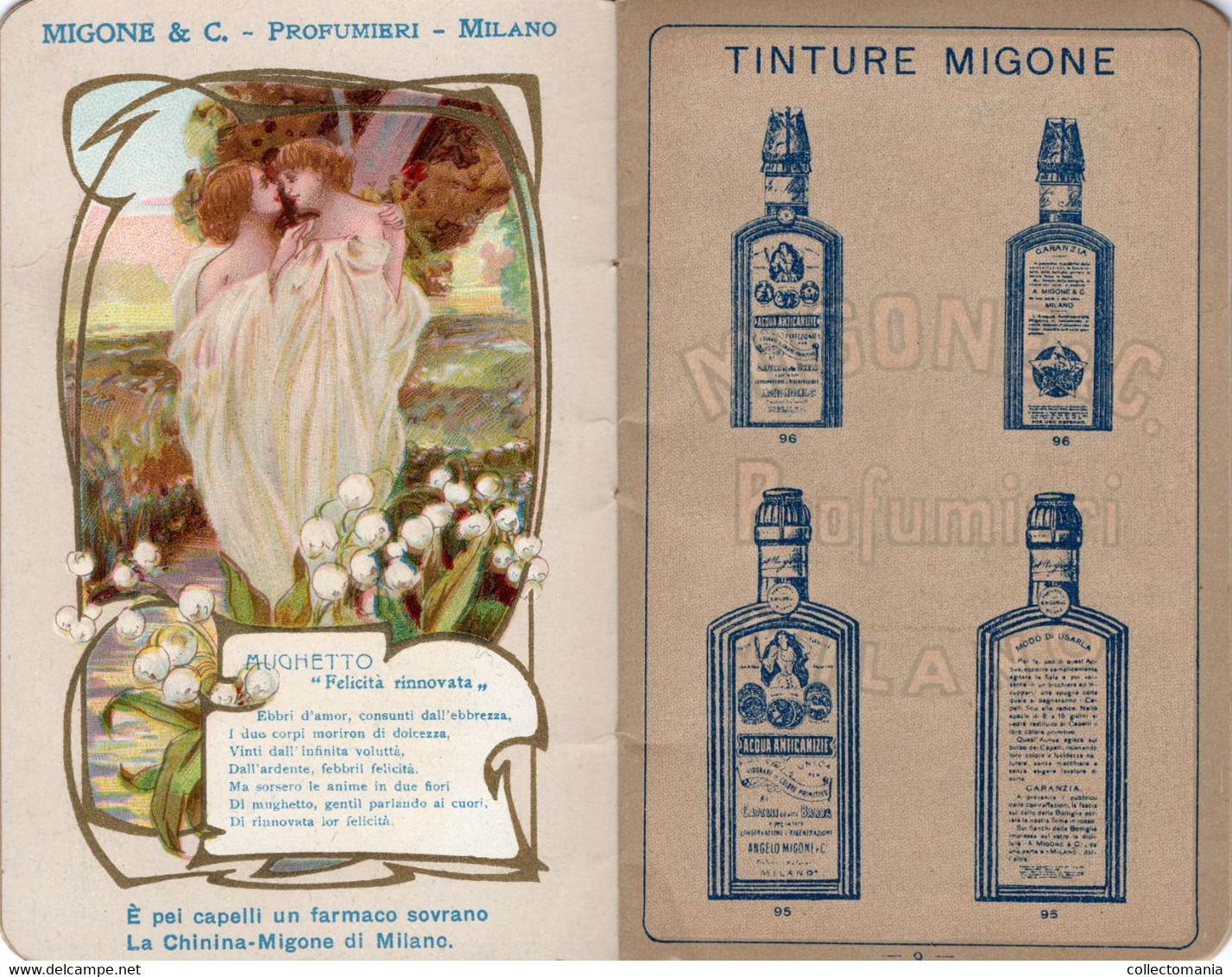 1 Carnet Booklet  PARFUM  Profumo Migone  1912 Calendrier Florealia - Formato Piccolo : 1901-20