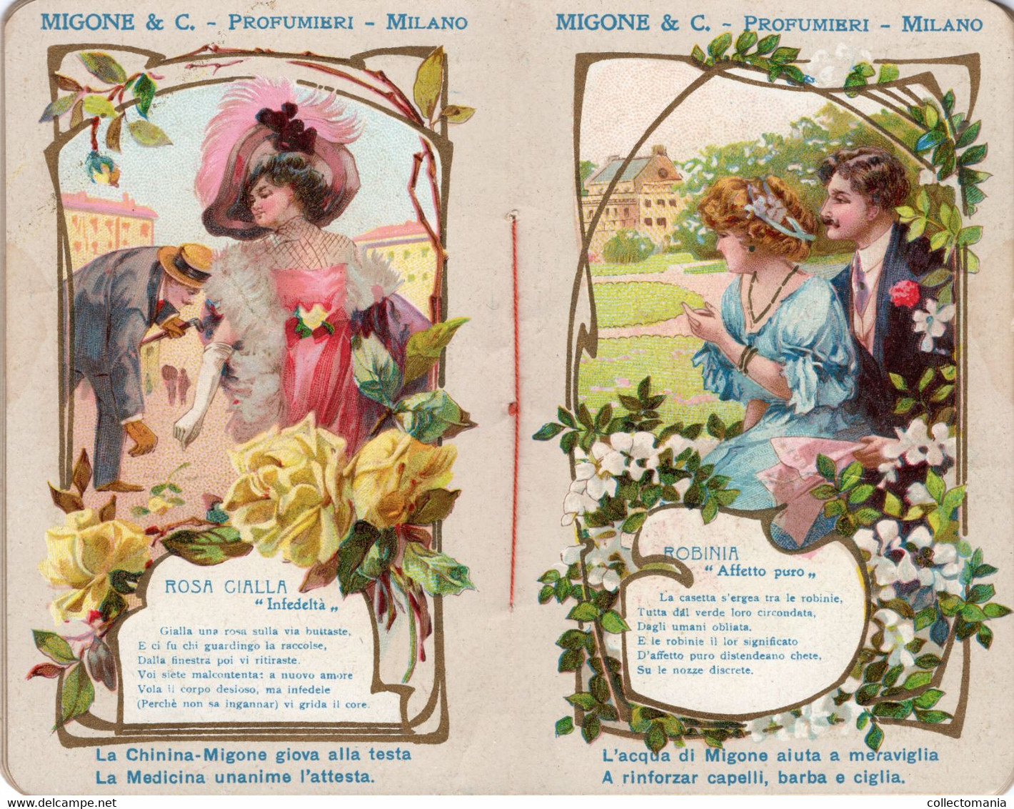 1 Carnet Booklet  PARFUM  Profumo Migone  1912 Calendrier Florealia