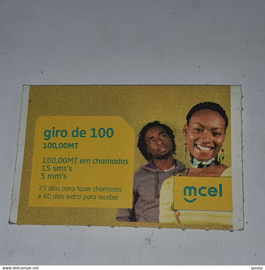 Mozambique-(MZ-MCE-REC-0008/3)-(22)-Giro De 100-(56709283689739)-(16/7/2011)-(look Out Side)-used Card - Mozambico