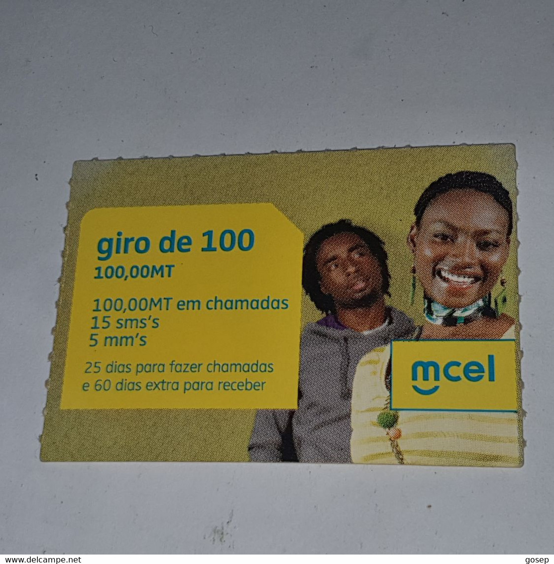 Mozambique-(MZ-MCE-REC-0008A)-(24)-Giro De 100-(57169521276552)-(16/7/2011)-(look Out Side)-used Card - Mozambique