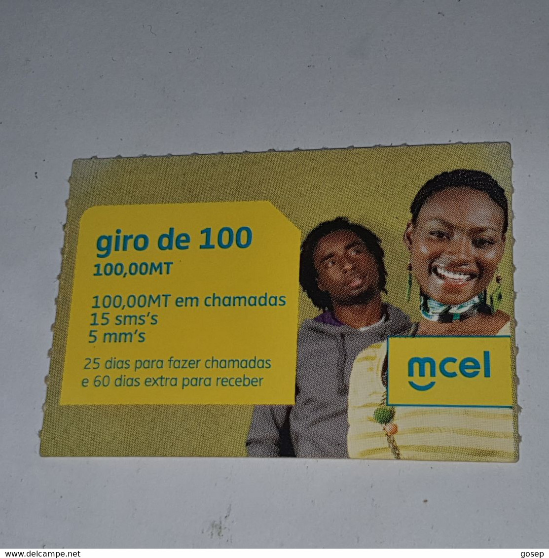 Mozambique-(MZ-MCE-REC-0008A)-(24)-Giro De 100-(57169521276552)-(16/7/2011)-(look Out Side)-used Card - Mozambico