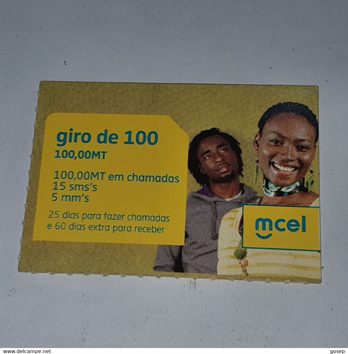 Mozambique-(MZ-MCE-REC-0008A/1)-(25)-Giro De 100-(57167928111083)-(16/7/2011)-(look Out Side)-used Card - Mozambique