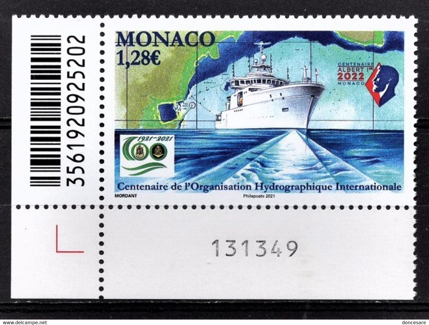 MONACO 2021 -CENTENAIRE DE L'ORGANISATION HYDROGRAPHIQUE INTERNATIONALE - Y.T. N° 3268 /   NEUF ** - Ongebruikt