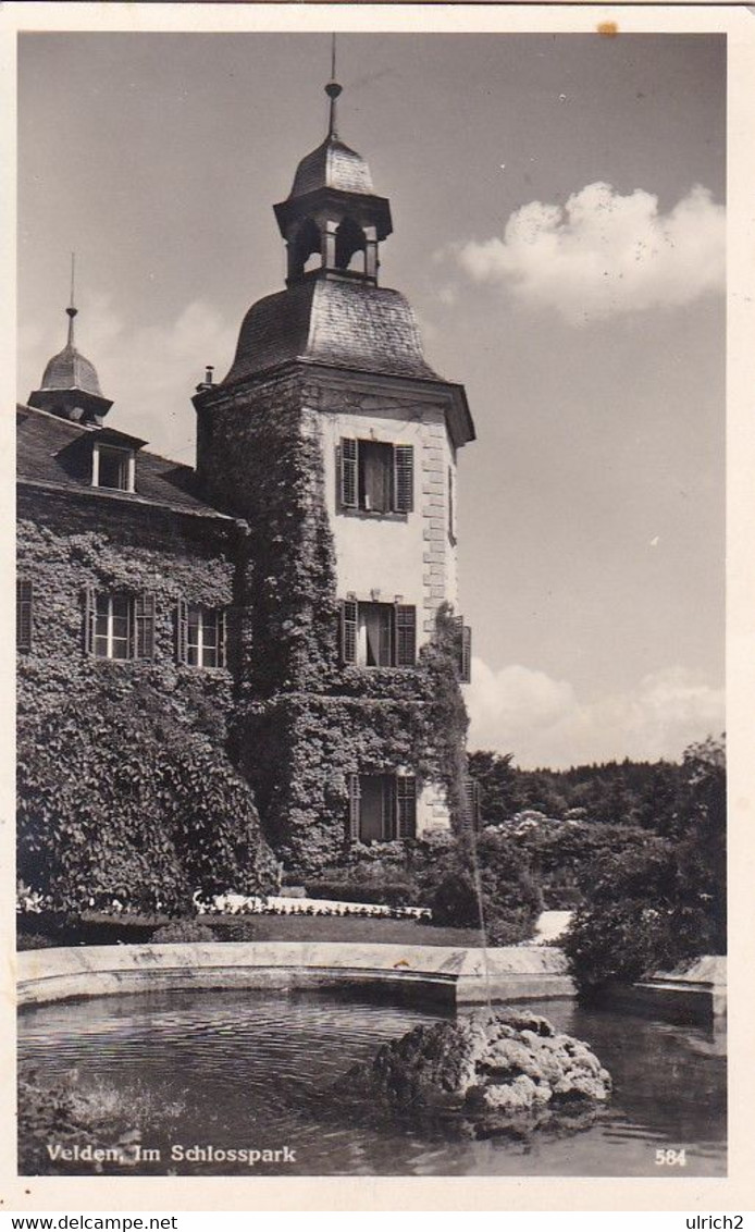 AK Velden - Im Schlosspark - Sonderstempel Wörtherseesportwoche Kärnten 1939 (55209) - Velden