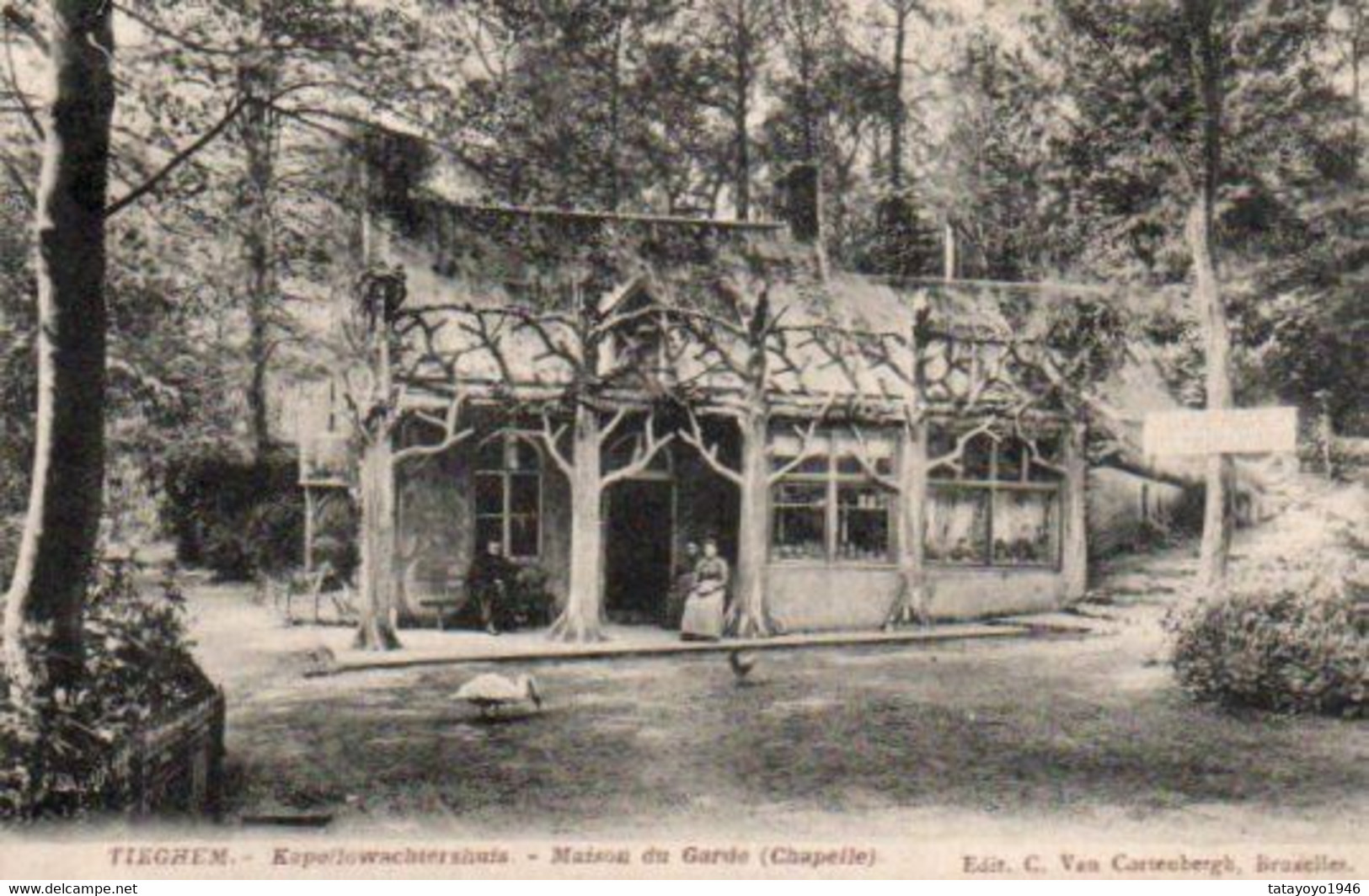 TIEGHEM  Maison Du Garde (chapelle ) Autre Variante Voyagé En 1919 - Anzegem