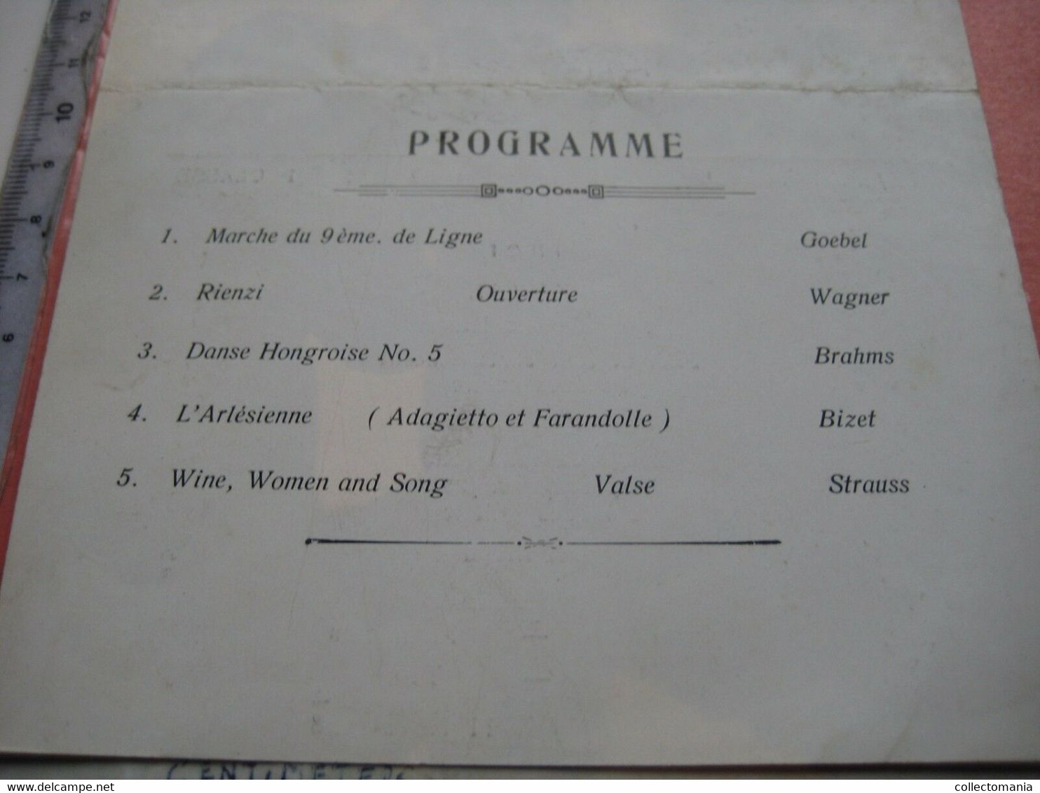 Menu Card, 11 November 1928 Congo Boat ANVERSVILLE, First Class, Programme Spijskaart Met Programma Washing Waspartij - Menus