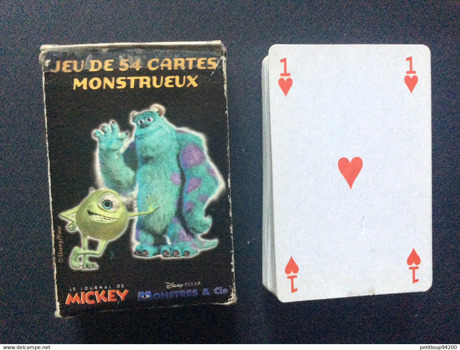 JEU DE CARTES MONSTRUEUX  Monstres & Cie  LE JOURNAL DE MICKEY  Disney Pixar - 32 Cards