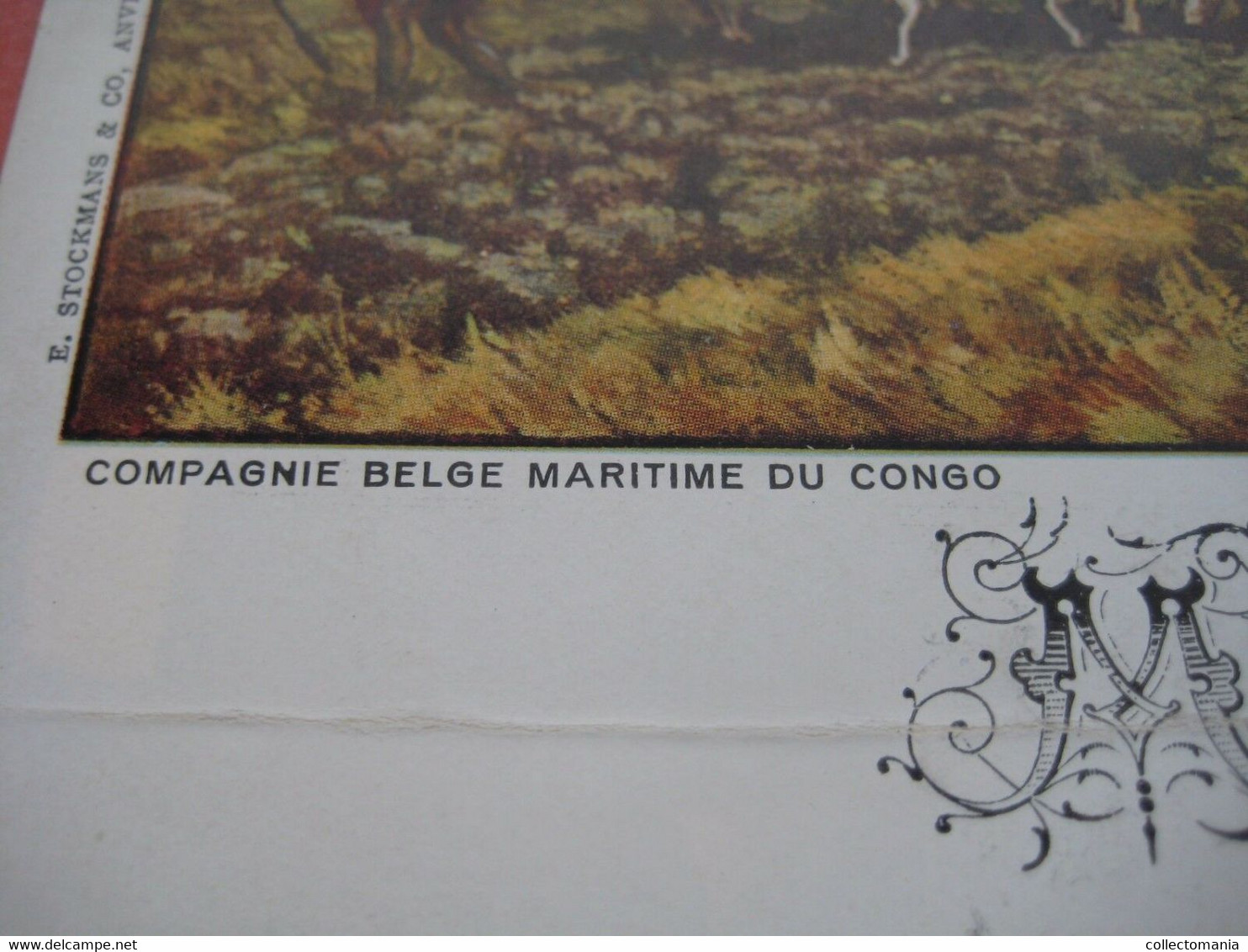 Authentic Menu Card, 8 November 1928 Congo Boat ANVERSVILLE, COWS Agriculture, First Class Kongo Etnisch - Menus