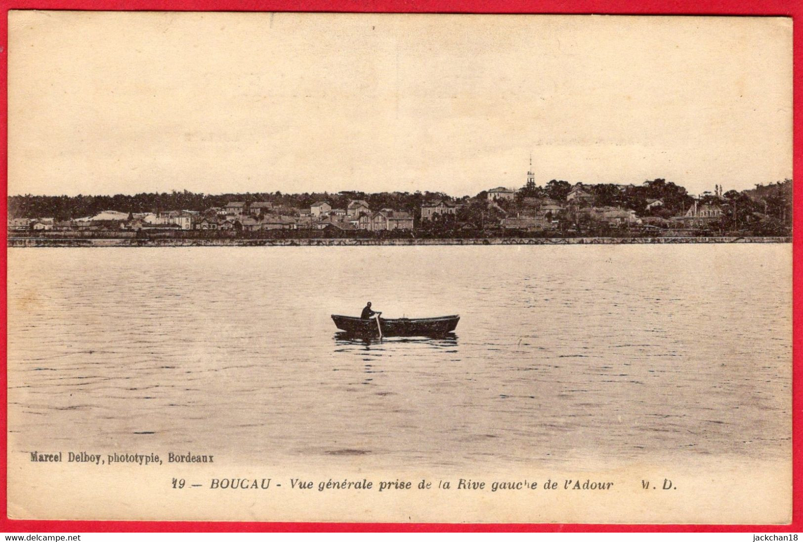 -- BOUCAU (Pyrénées Atlantiques) - VUE GENERALE PRISE DE LA RIVE GAUCHE DE L'ADOUR -- - Boucau