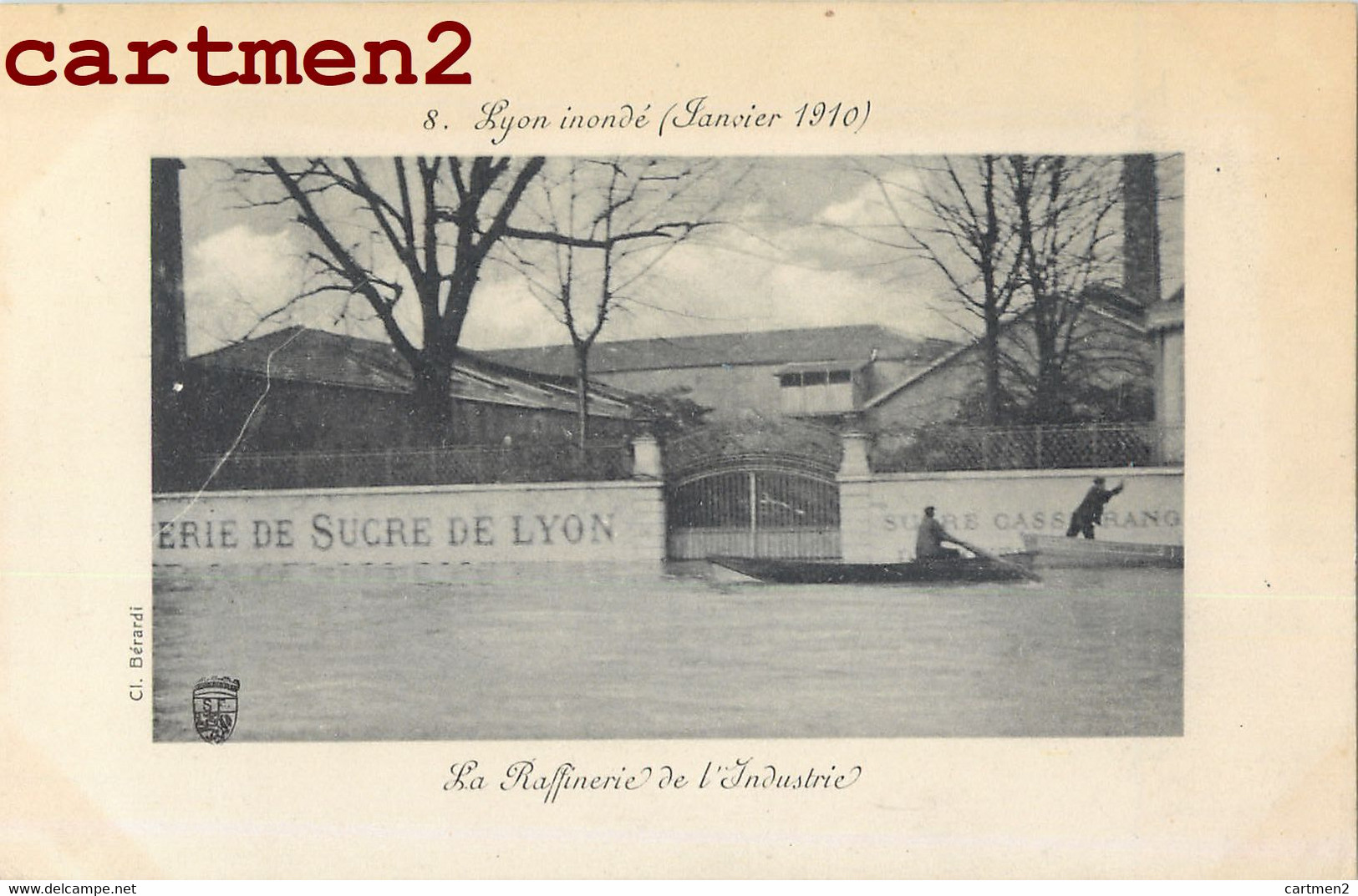 LYON VAISE INONDATIONS 1910 LA RAFFINERIE DE L'INDUSTRIE SUCRE DE LYON CRUE INONDEE 69009 RHONE - Lyon 9