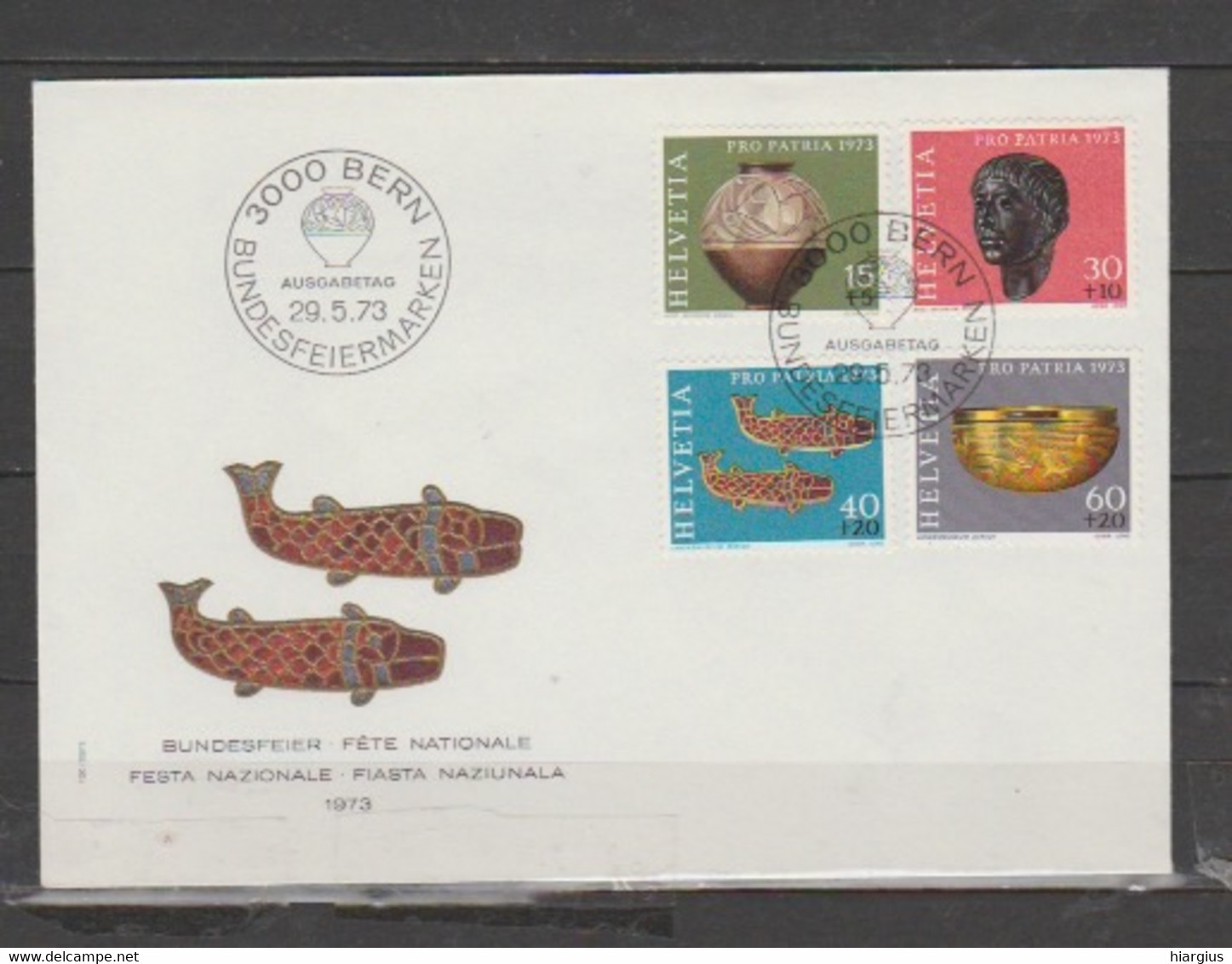 SWITZERLAND -FDC-"PROPATRIA-1973-1974-1975- ARCHEOLOGICAL TREASURES". - Autres & Non Classés