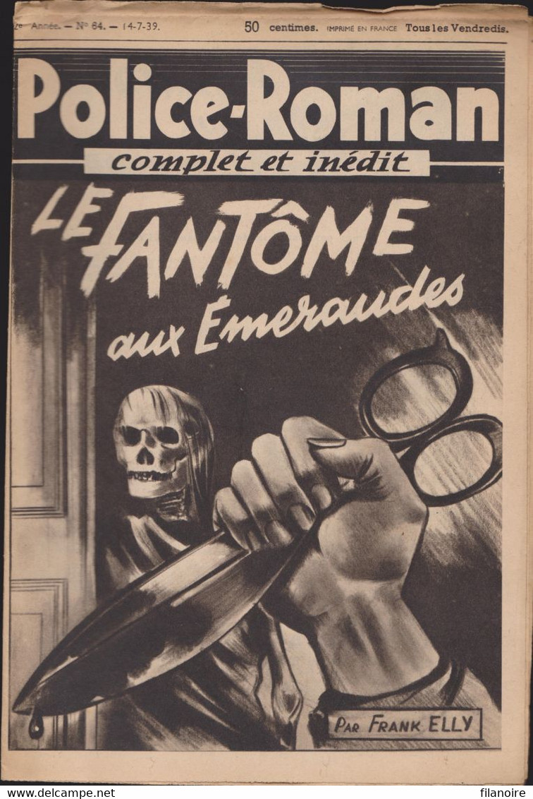 Franck ELLY Le Fantôme Aux émeraudes Police-Roman N°64 (EO, 1938) - Simenon