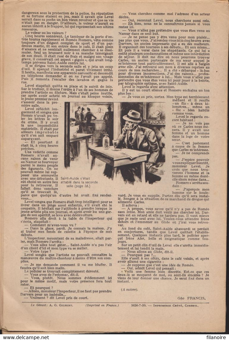 Franck ELLY Le Fantôme Aux émeraudes Police-Roman N°64 (EO, 1938) - Simenon