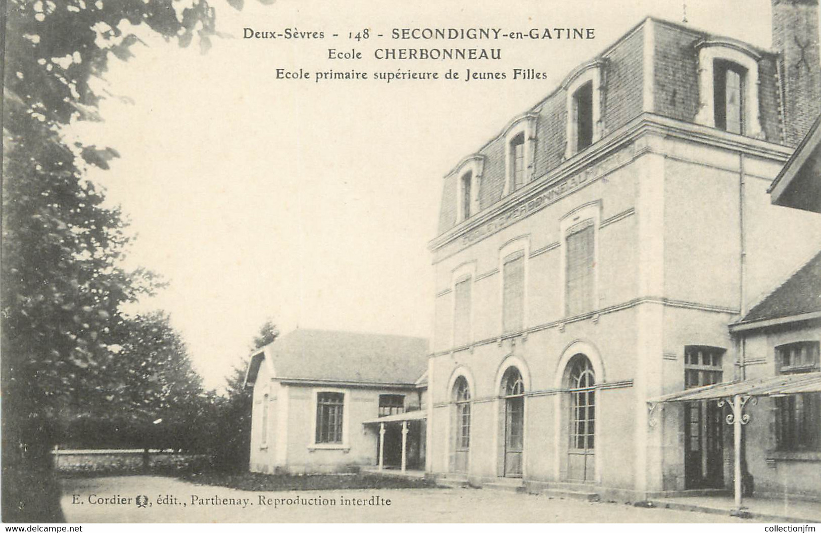 / CPA FRANCE 79 "Secondigny En Gatine, école Cherbonneau" - Secondigny