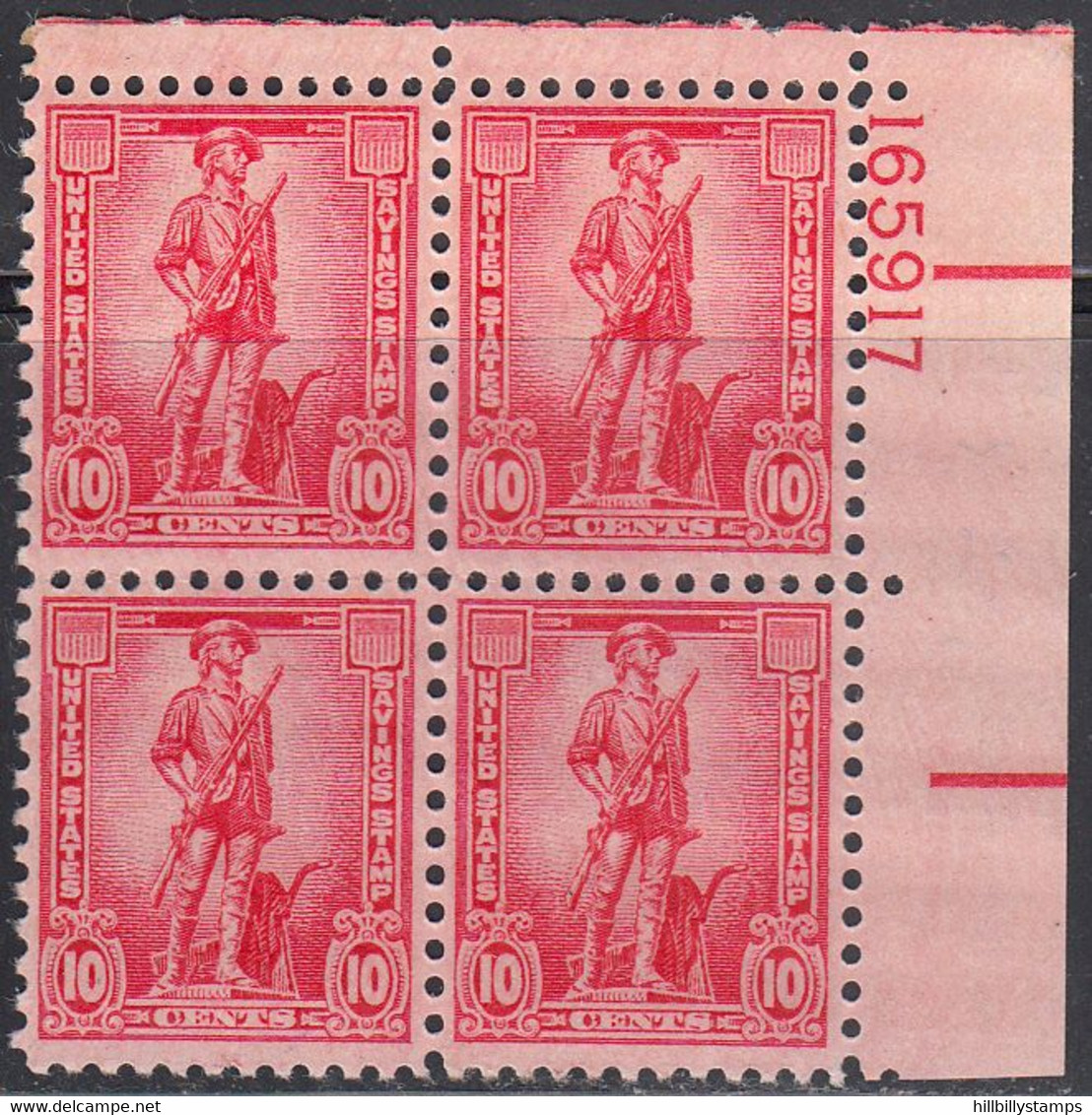 UNITED STATES     SCOTT NO  S1   MNH    YEAR  1954  PLATE NUMBER BLOCK - Ohne Zuordnung