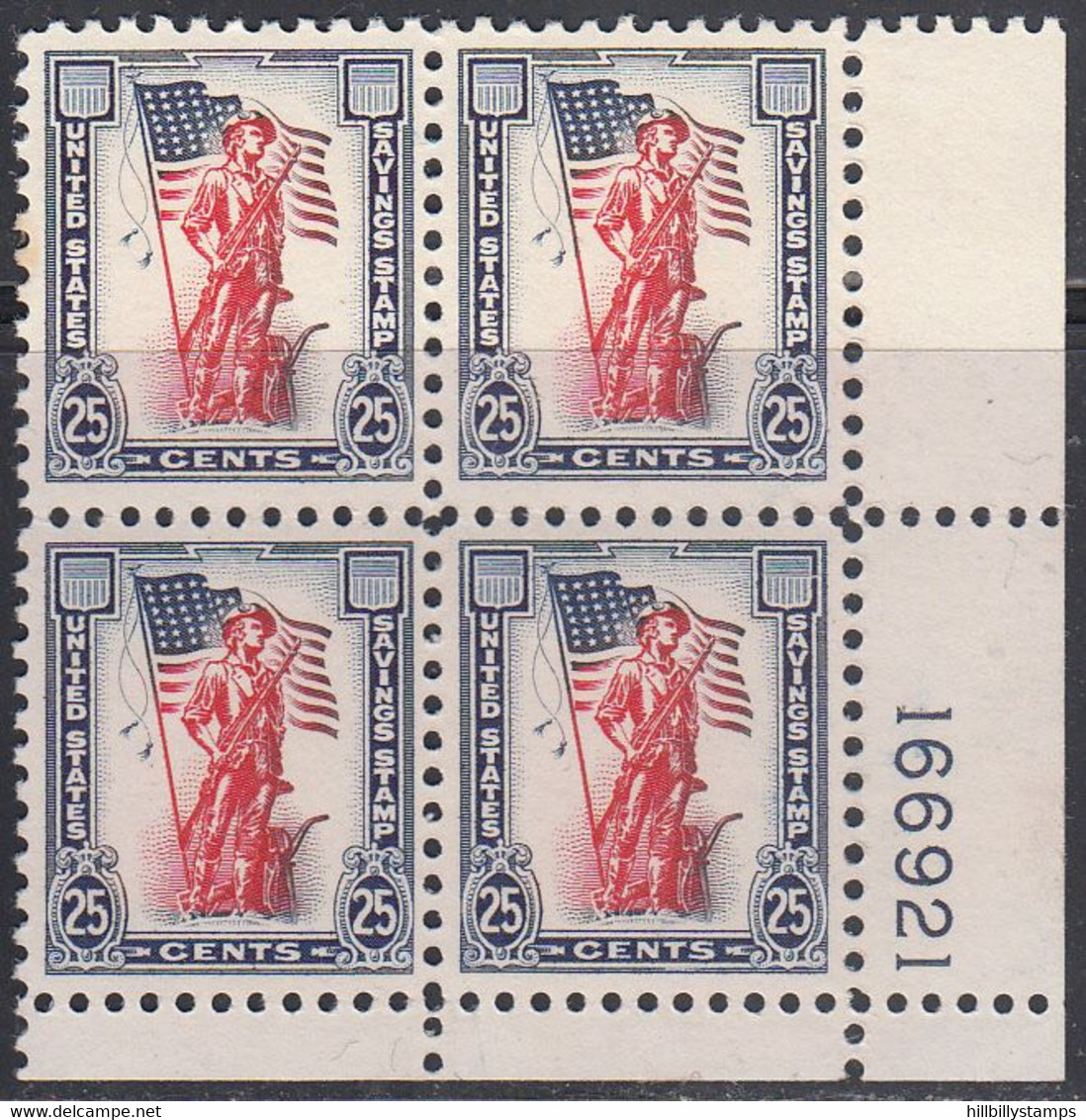 UNITED STATES     SCOTT NO  S6   MNH    YEAR  1954  PLATE NUMBER BLOCK - Sin Clasificación
