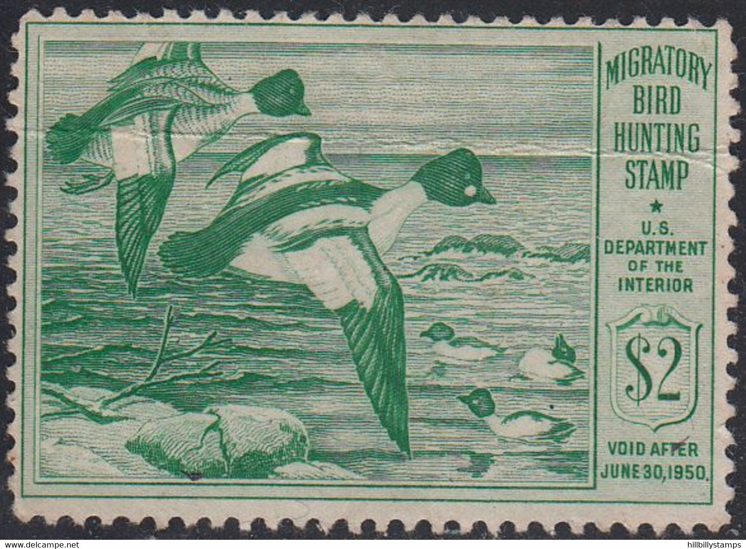 UNITED STATES     SCOTT NO  RW16   USED    YEAR  1949 - Duck Stamps