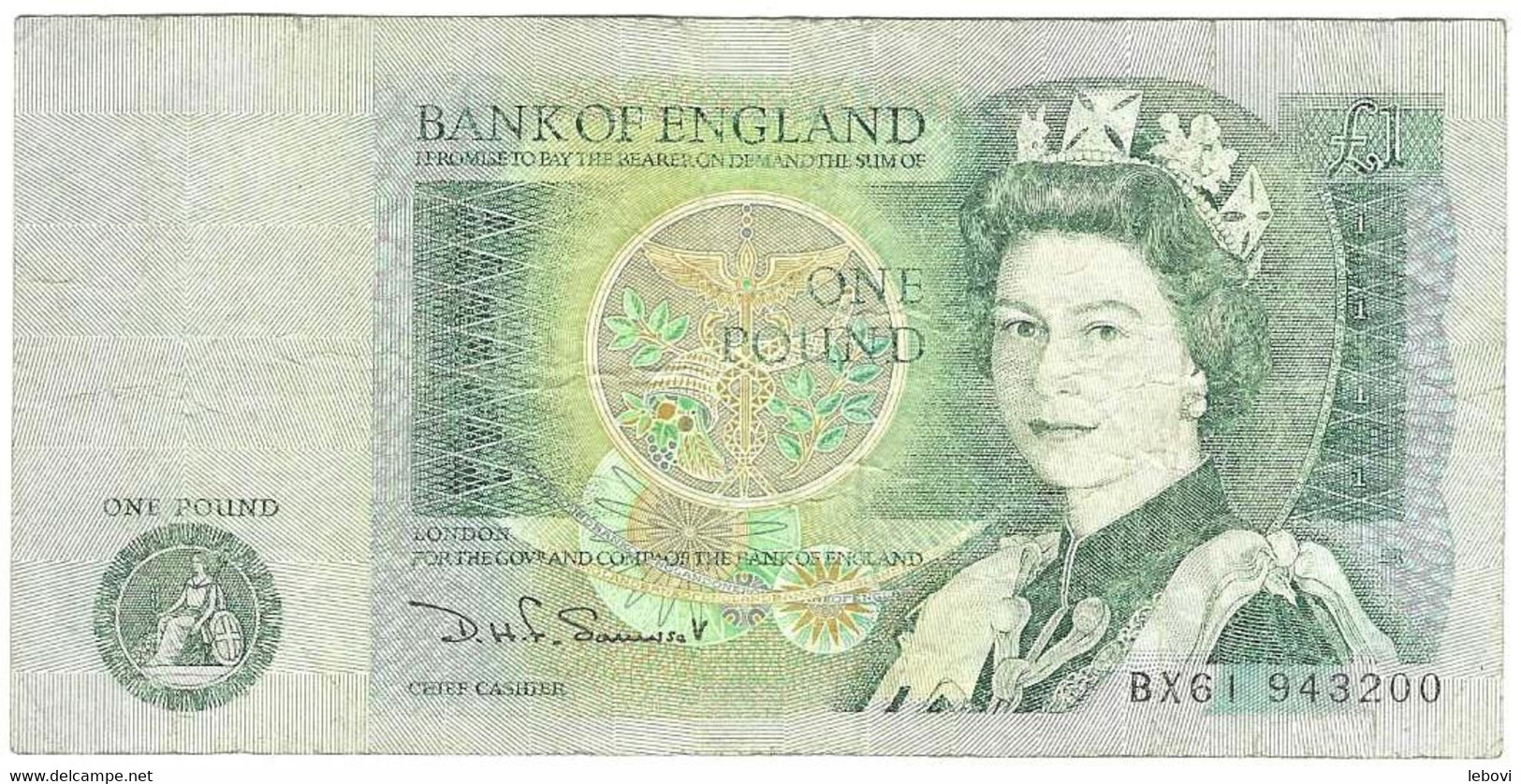 ROYAUME UNI - Bank Of England - 1 Pound - Verso : Isaac Newton - 1 Pound