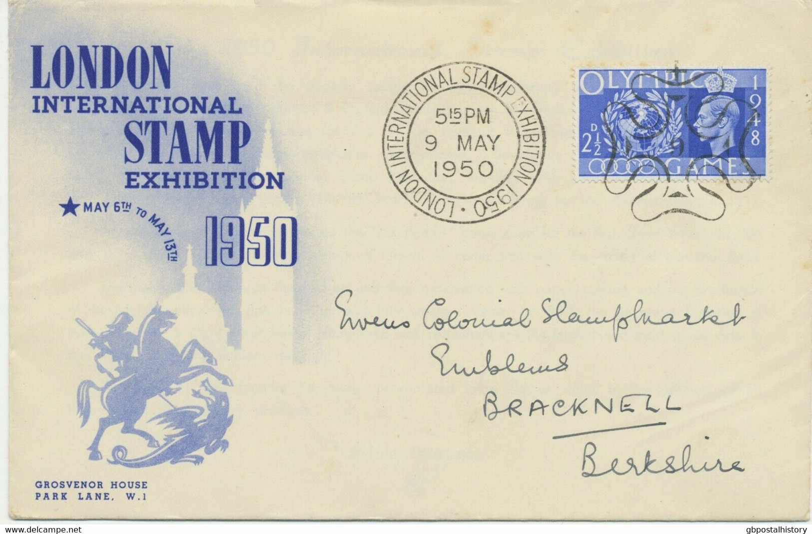 GB 1950 6 Souvenir Cover W Different Special Event Postmark Int Stamp Exhibition - Storia Postale