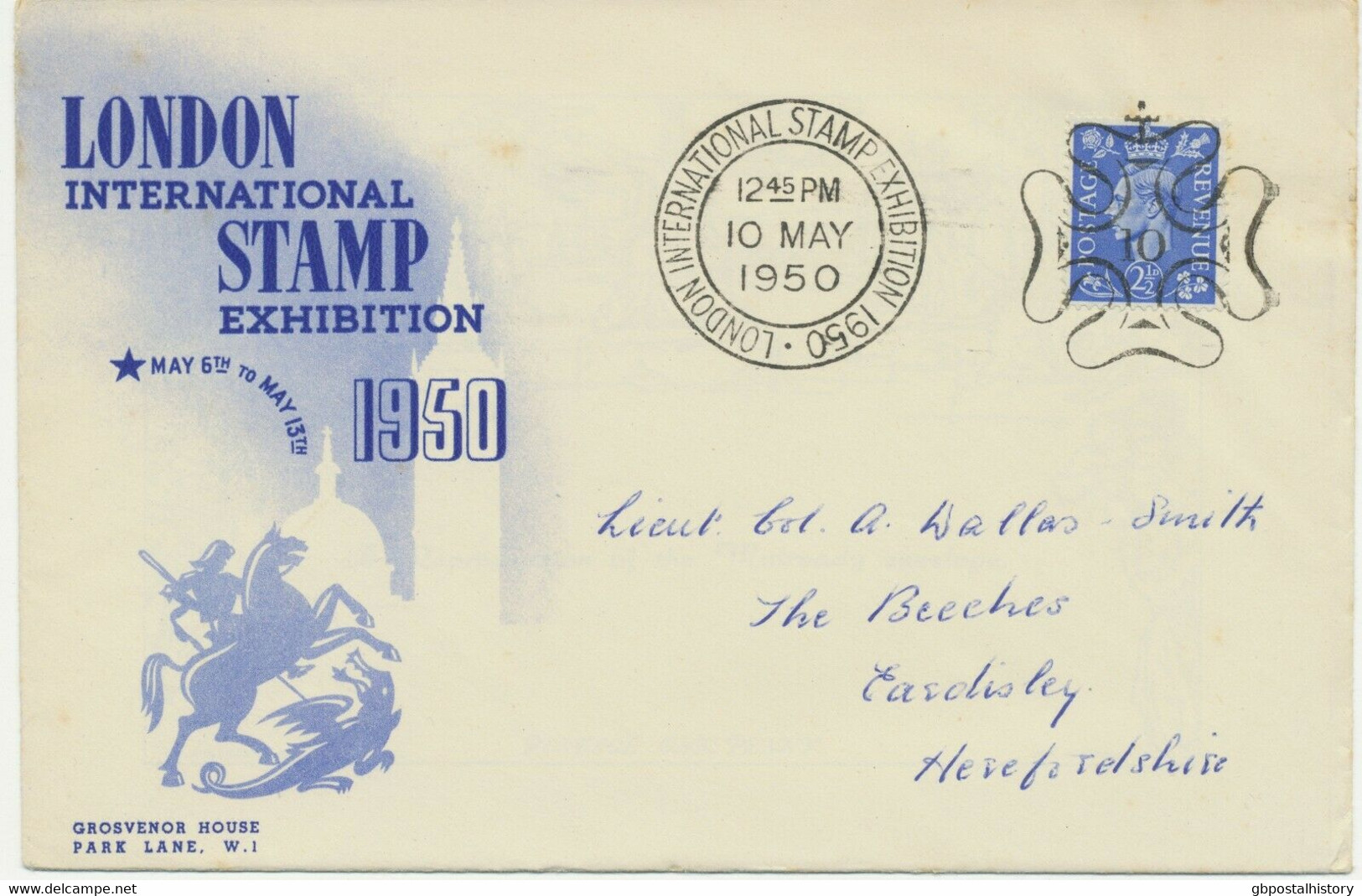 GB 1950 6 souvenir cover w different Special Event Postmark Int Stamp Exhibition