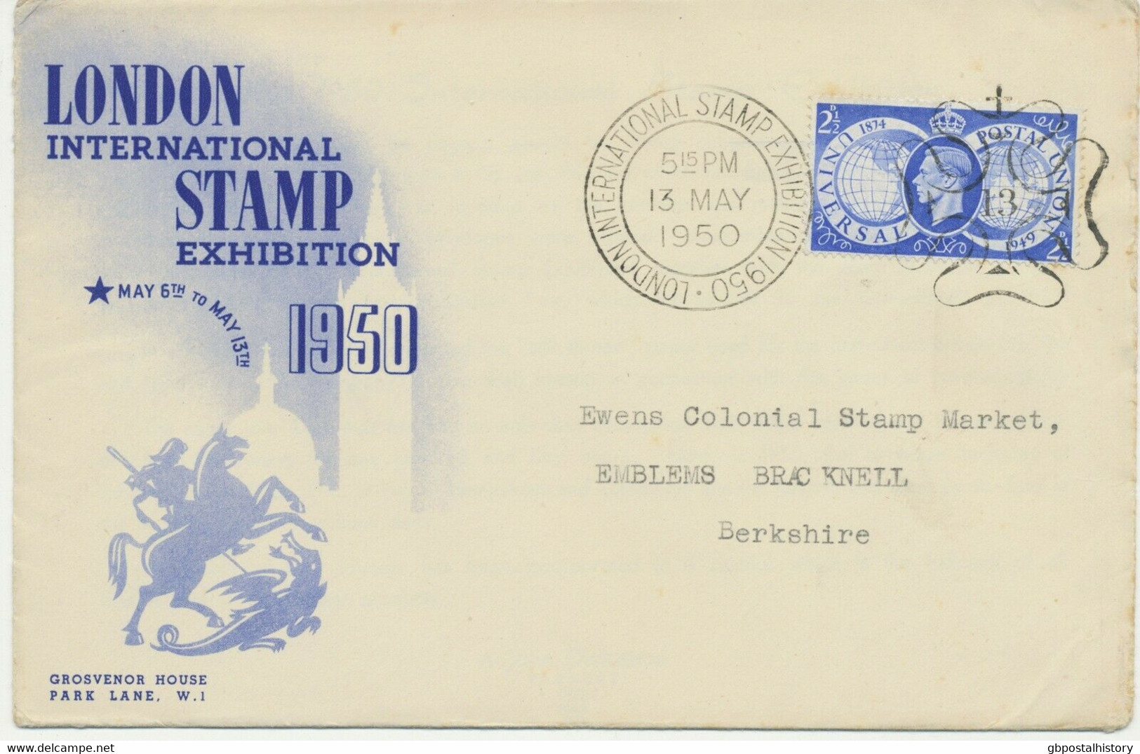 GB 1950 6 souvenir cover w different Special Event Postmark Int Stamp Exhibition