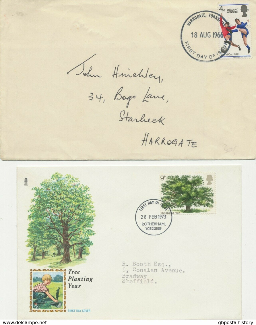 GB 1966/79 8 Different VF FDC‘s W FDI‘s Of HARROGATE, YORKSHIRE; ROTHERHAM, YORKSHIRE; SOUTHSHIELDS, Co. DURHAM Etc. - 1952-1971 Dezimalausgaben (Vorläufer)