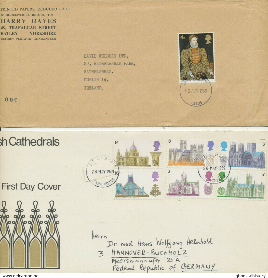 GB 1966/79 8 Different VF FDC‘s W FDI‘s Of HARROGATE, YORKSHIRE; ROTHERHAM, YORKSHIRE; SOUTHSHIELDS, Co. DURHAM Etc. - 1952-1971 Pre-Decimal Issues